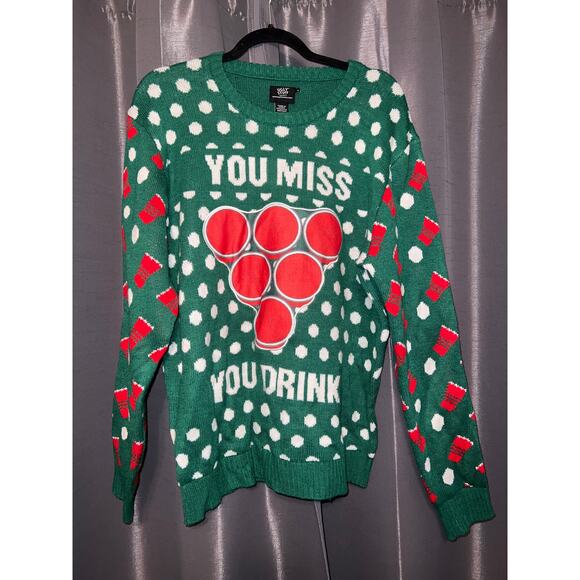 Ugly Christmas Sweater Xmas Size Large - Picture 1 of 3